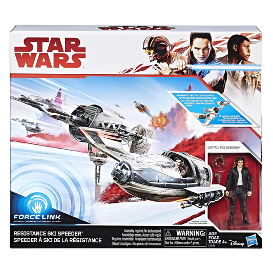 Star Wars Force Resistance Ski Speeder and Captain Poe Dameron Figure