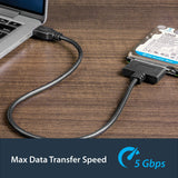 StarTech.com SATA to USB Cable - USB 3.0 to 2.5" SATA III Hard Drive Adapter - External Converter for SSD/HDD Data Transfer (USB3S2SAT3CB)
