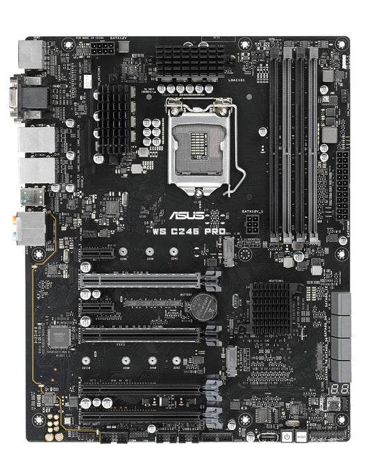 ASUS LGA1151 ECC DDR4 M.2 C246 Server Workstation ATX Motherboard for 8th Generation Intel Motherboards WS C246 PRO