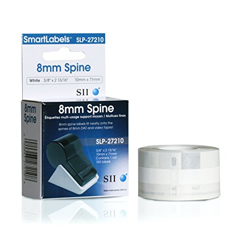 Seiko Instruments 8mm Tape Spine Labels for Smart Label Printers (SLP-27210)
