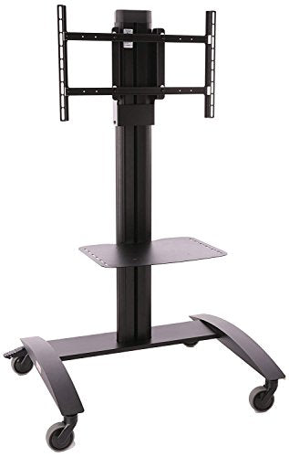 Peerless Universal Rolling Cart for 32 - 65 inches Flat Panel Screens Weighing Up to 150 lb (includes Metal Shelf, Black