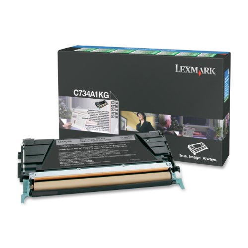 Lexmark C734A1KG Black Toner Cartridge