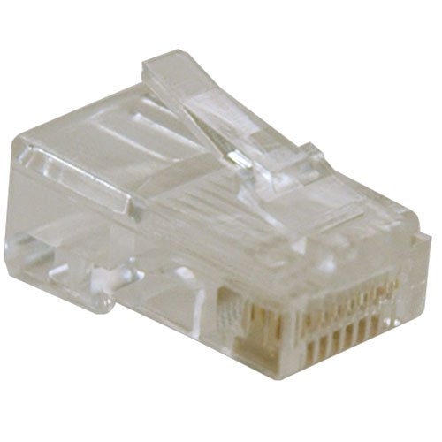Tripp Lite 10-Pack of RJ45 Plugs for Solid Stranded Conductor 4-pair Cat5e Cable(N030-010)