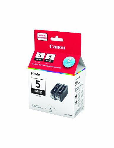 Genuine Canon PGI-5 Twin Ink Tank Value Pack, Black, 2 Pack