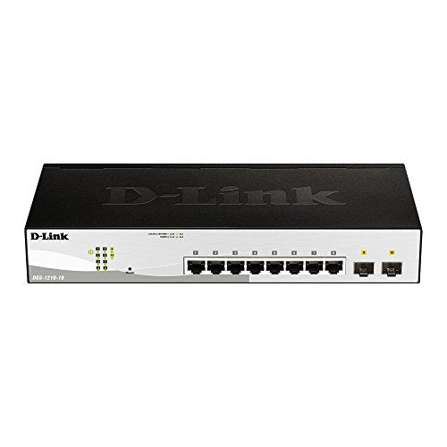 D-Link Systems 10-Port Gigabit Web Smart Switch including 2 Gigabit SFP Ports (DGS-1210-10)