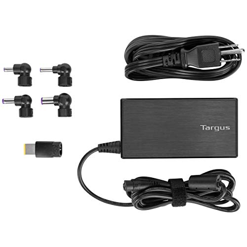 Targus 90W AC Semi-Slim Universal Laptop Charger, Includes 6 Interchangeable Laptop Tips (APA90US)