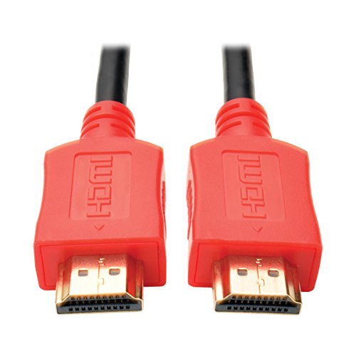 Tripp Lite High-Speed HDMI Cable with Digital Video and Audio, Ultra HD 4K x 2K (M/M), Red, 10 ft. (P568-010-RD)
