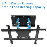Articulating TV Wall Mount | Full Motion TV Mount fits from VESA 100x100 up to 600x400 | Heavy-Duty Wall Mount TV Bracket has 132 Lb Capacity and Fits 32, 42, 50, 55, 60, 70, 82 Inch Flat Screen TVs