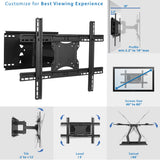 Articulating TV Wall Mount | Full Motion TV Mount fits from VESA 100x100 up to 600x400 | Heavy-Duty Wall Mount TV Bracket has 132 Lb Capacity and Fits 32, 42, 50, 55, 60, 70, 82 Inch Flat Screen TVs